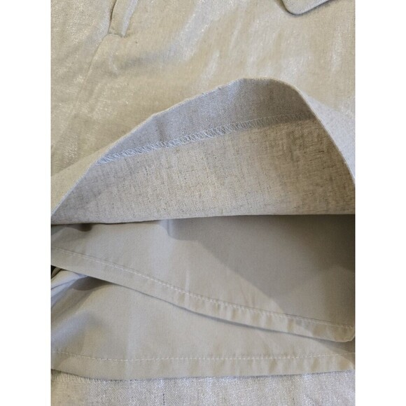Nine West Belted Linen Blend Shorts Womens Size Small Metallic Gold Welt  Pocket - Picture 9 of 12